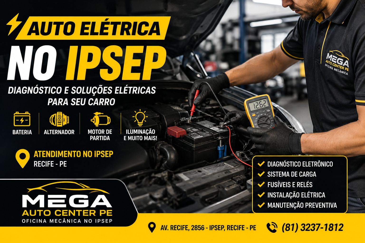 Auto Elétrica no Ipsep: Diagnóstico e Serviços | Mega Auto Center